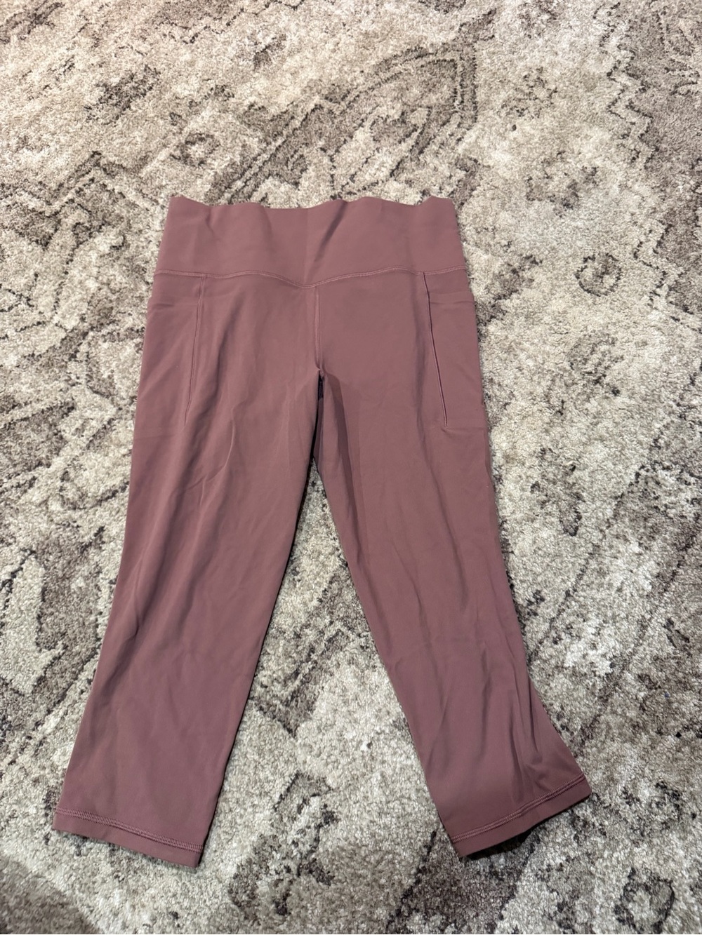 Athleta Girls Mauve Cropped Active Leggings